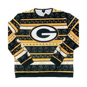 Green Bay Packers Men's Hanukkah‎ Crew Neck Pullover Size XL - NWT Ugly Sweater